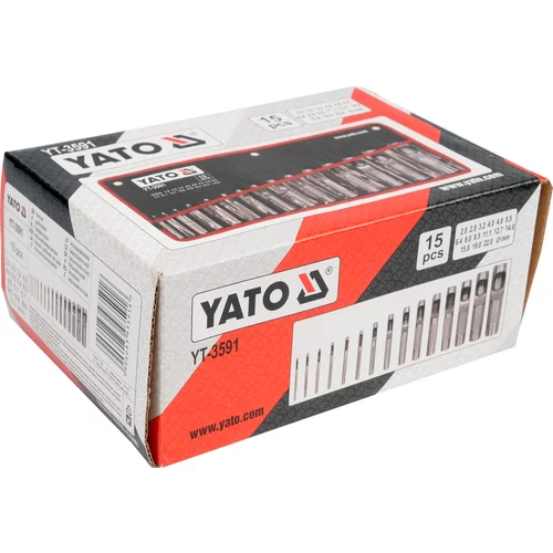 YATO Sada priebojníkov na kožu 15 ks (YATO náradie) - obr. 2