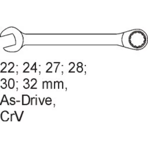 YATO Vložka do zásuvky/ kľúče očkoploché 22-32mm, 6ks (YATO náradie) - obr. 1