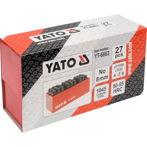 YATO Písmenkové razítka 8 mm 27 ks (YATO náradie) - obr. 1