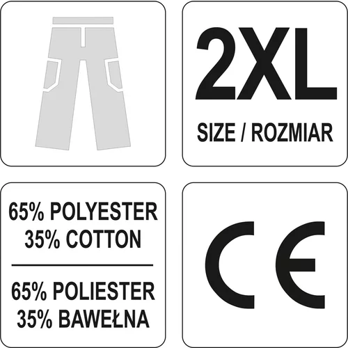 YATO Pracovné nohavice DAN, veľkosť XXL (YATO náradie) - obr. 3