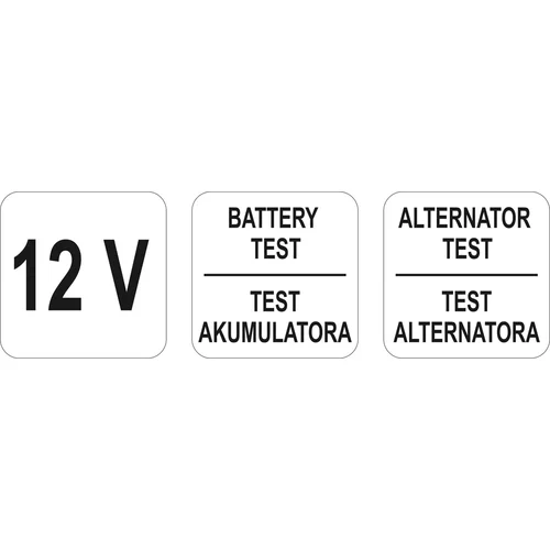 Tester autobaterií a tester alternátora s digitálnymi ukazovateľmi /YATO/ - obr. 2