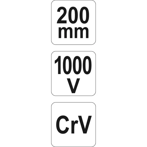 Kliešte predĺžené rovné 200 mm VDE (1000V) /YATO/ - obr. 4