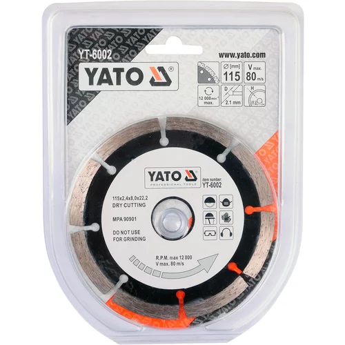 YATO Diamantový kotúč 115 x 22,2 x 2,1 mm (YATO náradie) - obr. 3