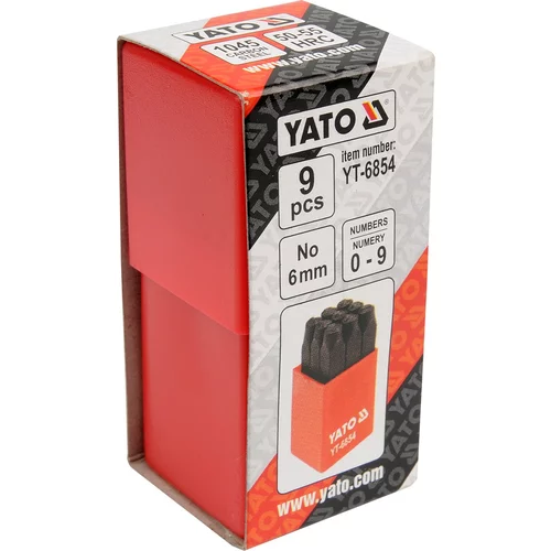 YATO Číselné razítka 6 mm 9 ks (YATO náradie) - obr. 1