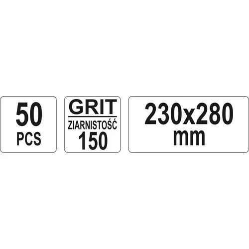 Brúsny papier 230*280 gr. 150 /YATO/ - obr. 2
