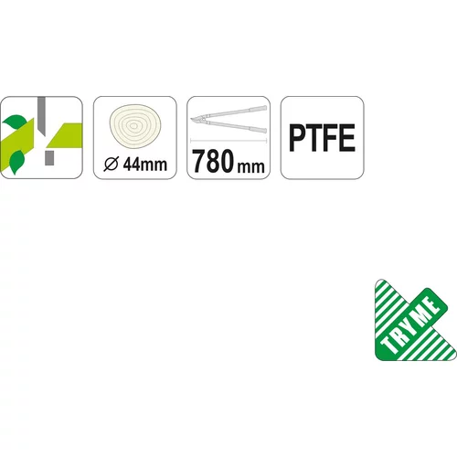 YATO Nožnice na vetvy 780 mm (pr.do 44 mm) šikmý strih (YATO náradie) - obr. 2