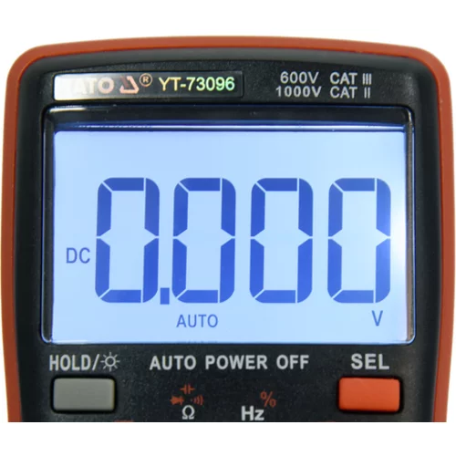 DIGITÁLNY MERAČ TRUE RMS S AUTOMATICKÝM ROZSAHOM LCD 6000 /YATO/ - obr. 4