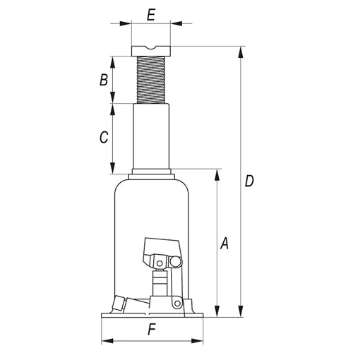 YATO Hever / zdvihák piestový hydraulický 30T 244-492mm (YATO náradie) - obr. 1