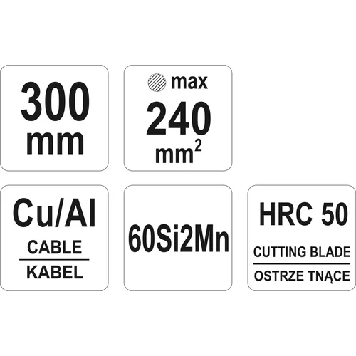 YATO Kliešte na káble so západkou 240 mm² (YATO náradie) - obr. 2