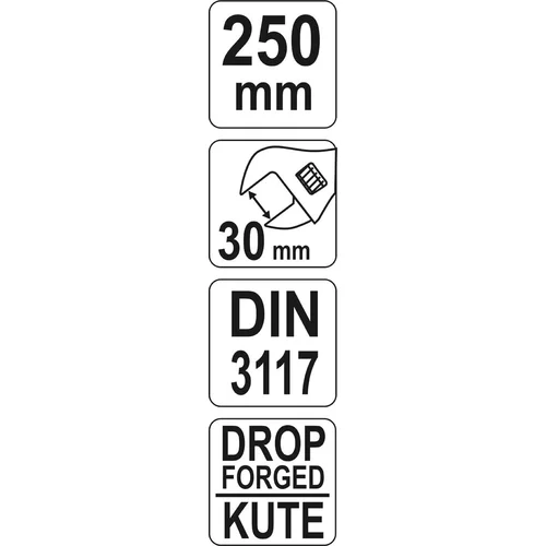 YATO Nastaviteľný kľúč 250 mm (YATO náradie) - obr. 2