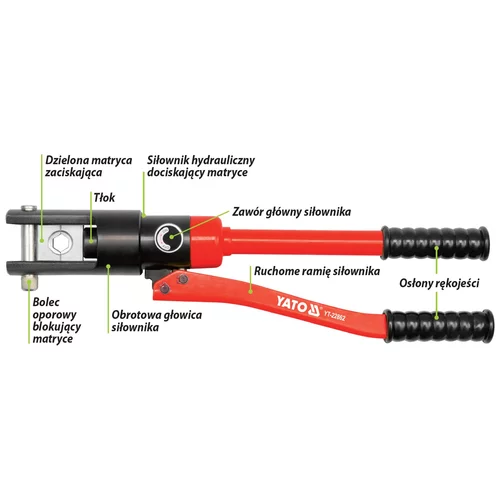 YATO Hydraulické kliešte, meď 16-240 mm² hliník 16-185mm² (YATO náradie) - obr. 4