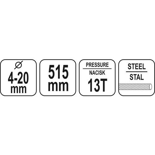 YATO Hydraulické kliešte na štiepanie arm. drôtov 4-20 mm2 (YATO náradie) - obr. 1