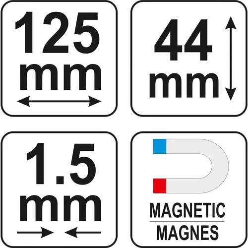 Šablóna na profily 125 mm magnetická /YATO/ - obr. 3