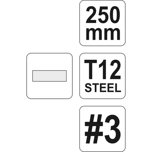 Pilník zámočnícky plochý jemný 250 mm /YATO/ - obr. 1