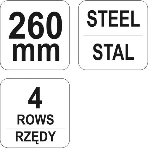 Oceľová kefa ručná 260 mm /YATO/ - obr. 2