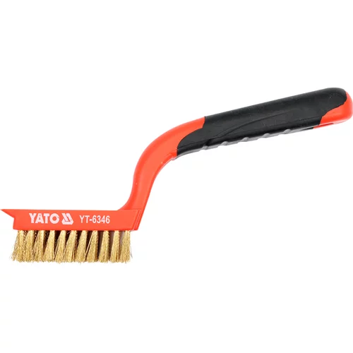 YATO Drôtená kefa ručná 180 mm mosadz, 5 radov
