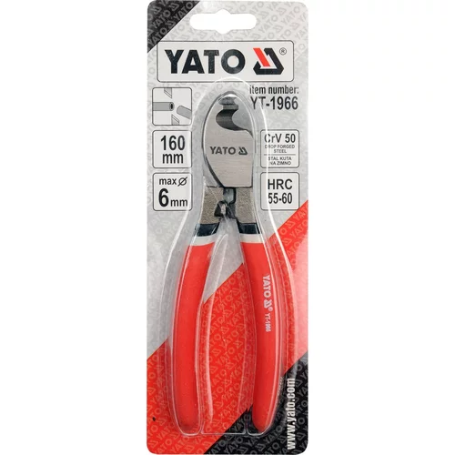 Kliešte 160mm štípacie na káble/bočné /YATO/ - obr. 1