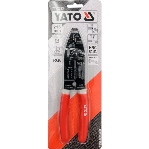 YATO Odizolovacie kliešte 215mm HRC 50-53 priemer 1,00-2,5 mm (YATO náradie) - obr. 1