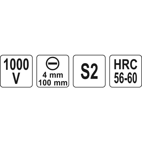 Skrutkovač plochý 4 x 100 mm izolovaný 1kV /YATO/ - obr. 3