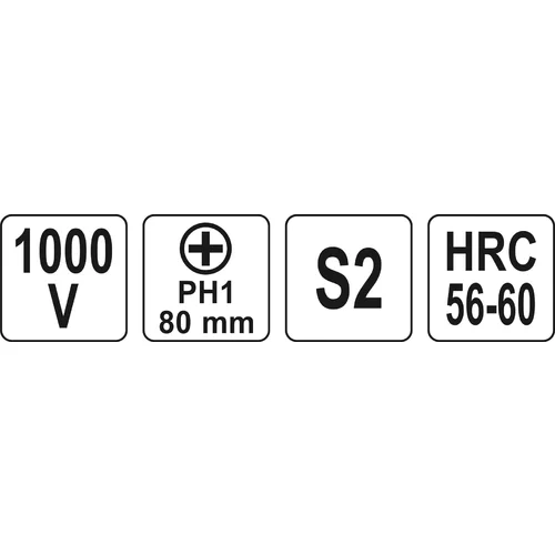 YATO Skrutkovač krížový PH1 x 80 mm izolovaný 1kV (YATO náradie) - obr. 3
