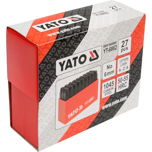YATO Písmenkové razítka 6 mm 27 ks (YATO náradie) - obr. 1