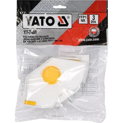 YATO Respirátor s ventilom FFP1 NR 3 ks (YATO náradie) - obr. 1