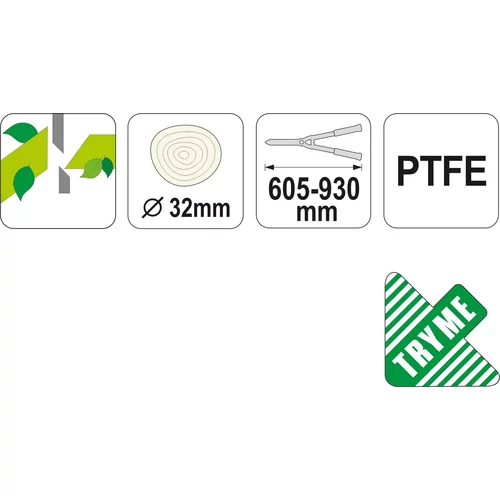 YATO Nožnice na vetvy teleskopické 650 - 900 mm šikmý strih (YATO náradie) - obr. 2