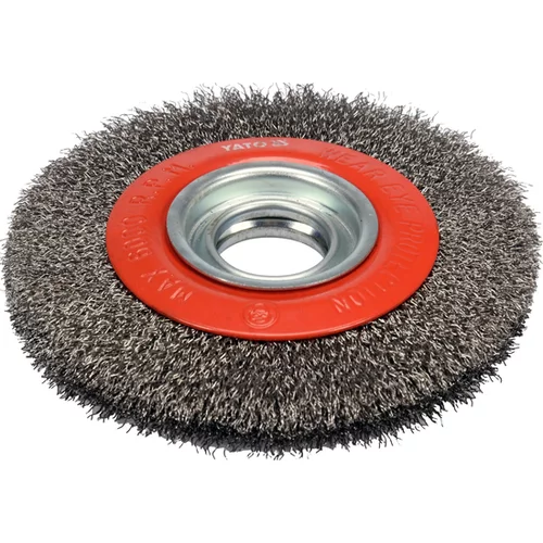 KOTÚČOVÁ KEFA 150MM ⌀32MM INOX PRE STOLOVÚ BRÚSKU /YATO/ - obr. 1