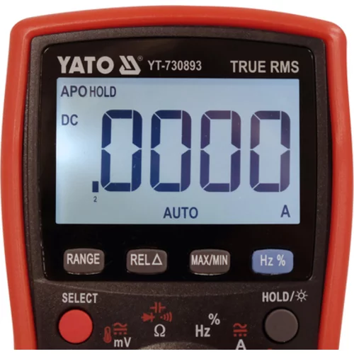 DIGITÁLNY MERAČ TRUE RMS S AUTOMATICKÝM ROZSAHOM LCD 19999 /YATO/ - obr. 3