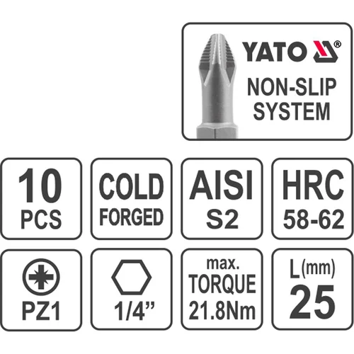 YATO Bit krížový 1/4