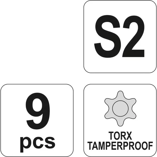 YATO Sada kľúčov TORX s otvorom 9 ks dlhé (YATO náradie) - obr. 1