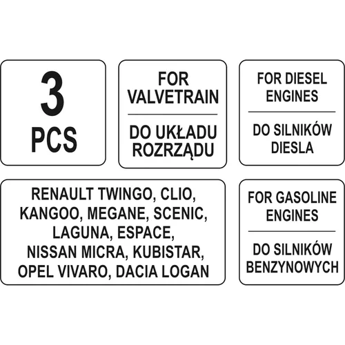 YATO Blokovacia sada pre opravu rozvodov 3ks (YATO náradie) - obr. 4