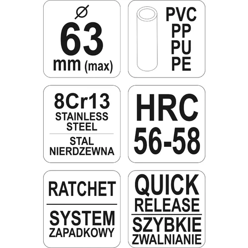 YATO Rezač PVC trúbiek do priemeru 63mm (YATO náradie) - obr. 4