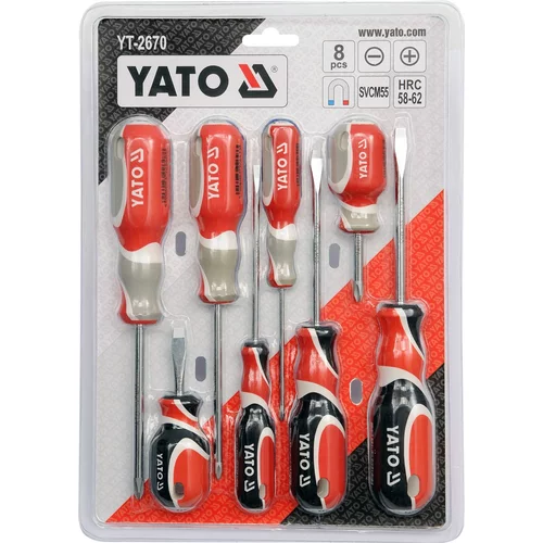 Sada šróbovákov 8 ks magnetické /YATO/ - obr. 1