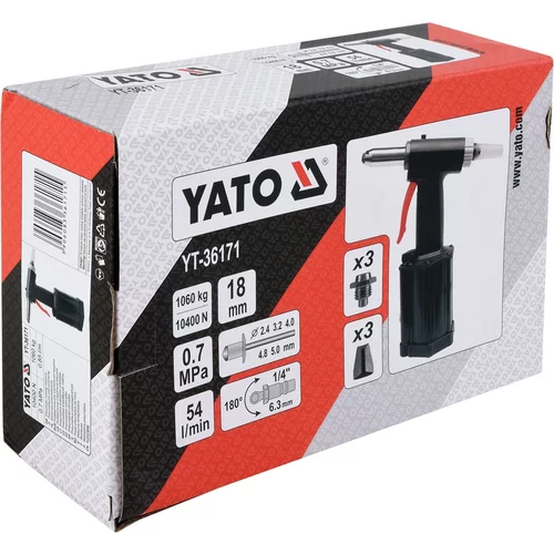 YATO Nitovačka pneumatická 2,4 - 5,0 (YATO náradie) - obr. 2