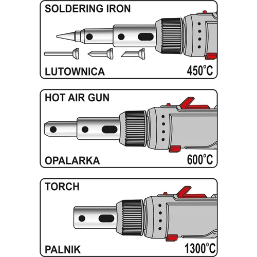 YATO Plynová pájka 30-125W 3 v 1 (YATO náradie) - obr. 6