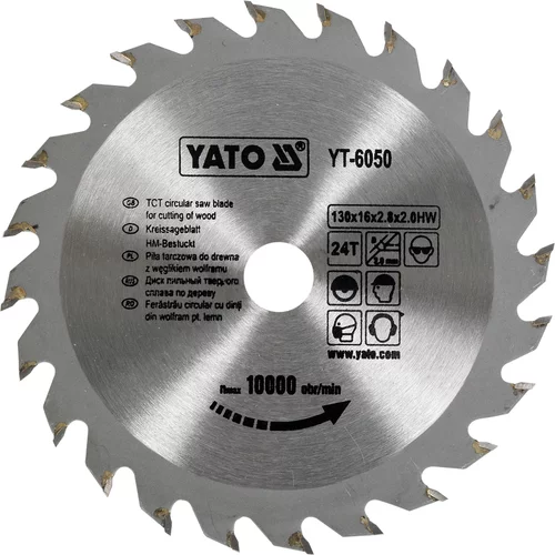YATO Kotúč na drevo 130 x 16 mm 24z