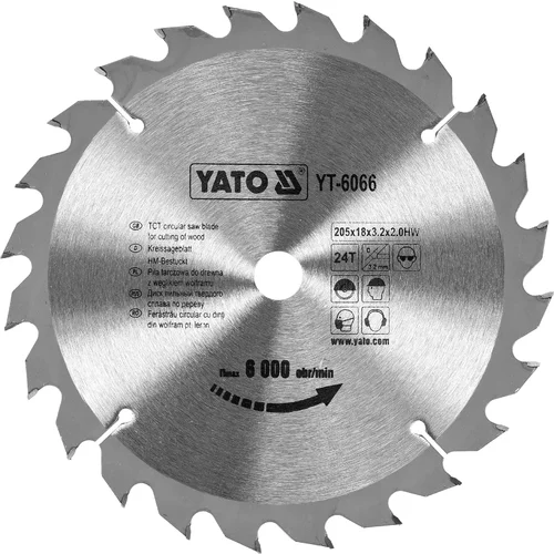YATO Kotúč na drevo 205 x 18 mm 24z