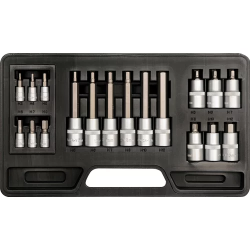 YATO Bity sada 18 ks imbus 3-12 mm