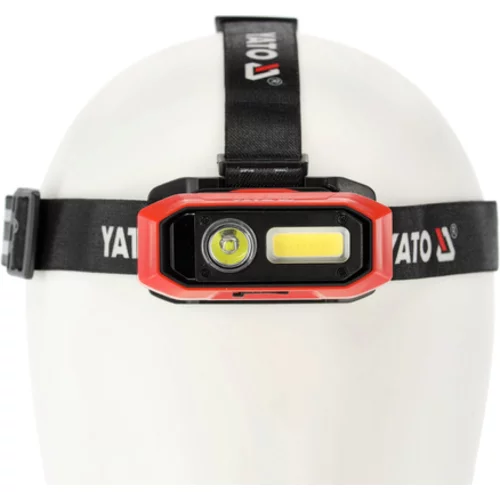 ČELOVKA 800LM, BATÉRIA, SENZOR POHYBU, LI-ION 3,7V 2200MAH, IP54, PLYNULE NASTAVENIE SVETL. /YATO/ - obr. 7