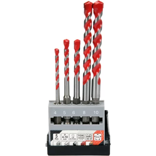 SADA UNIVERZÁLNYCH VŔTAČOV 5 KS. 4-10MM HEX /YATO/ - obr. 1