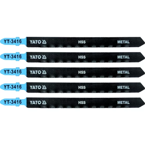 YATO Pílový list do priamočiarej píly 130 mm na kov TPI21 5 ks