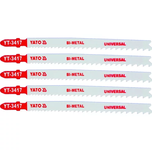 YATO Pílový list do priamočiarej píly 130 mm UNI TPI10-5 5 ks Bi-Metal