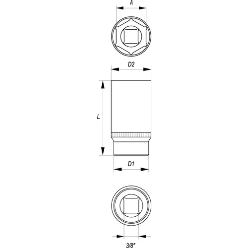Nadstavec 3/8