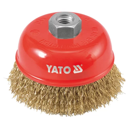 YATO Drôtená kefa čelná M14 x 100 mm mosadz