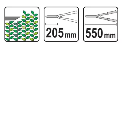 YATO Nožnice na živý plot 550 mm (YATO náradie) - obr. 1