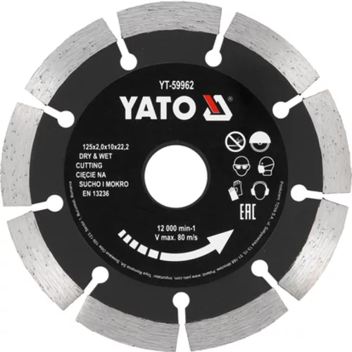 125MM SEGMENTOVANÝ DIAMANTOVÝ DISK S VYSOKÝM SEGMENTOM /YATO/