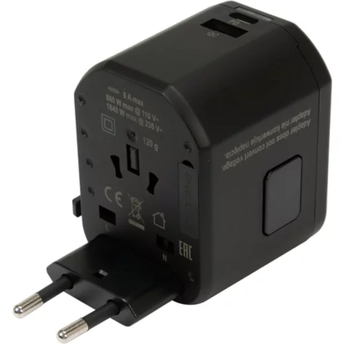 UNIVERZÁLNY CESTOVNÝ ADAPTÉR PRE VYŠE 150 KRAJÍN S RÝCHLOU USB NABÍJAČKOU Q.C. 3,0, 20 W /YATO/ - obr. 3