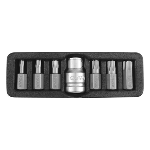 YATO Sada bitov 7 ks TORX s otvorom