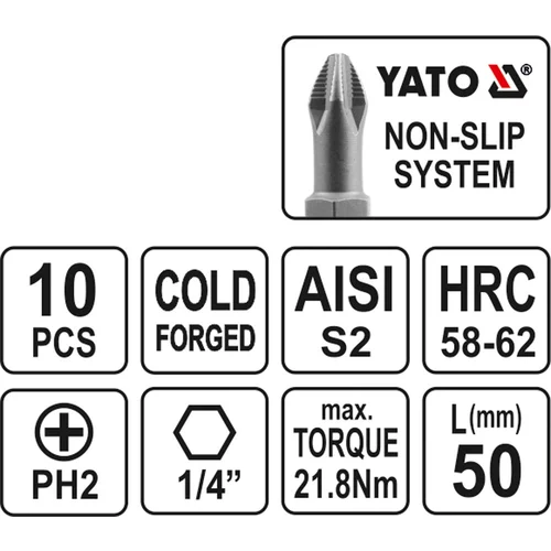 YATO Bit krížový 1/4